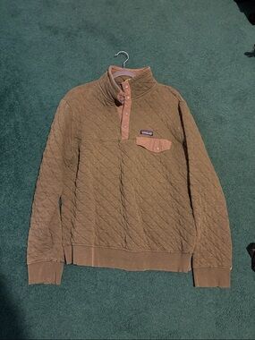 Patagonia Quilted Crewneck Sweater - olive green